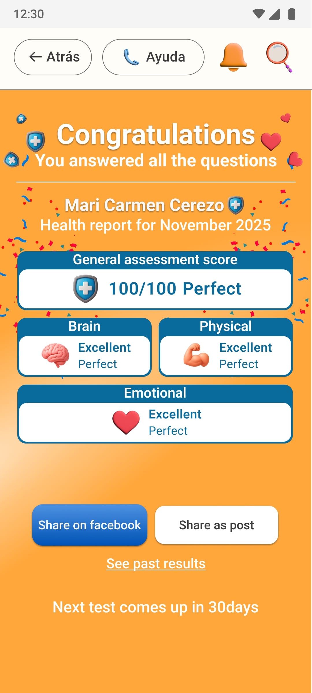 Health Checkup Result